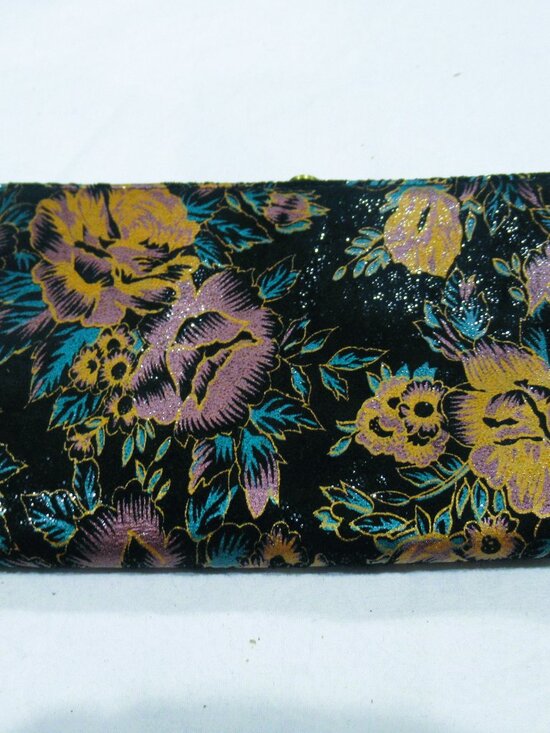 HOBO Handbags - Hobo International black wallet with pink and yellow flowers